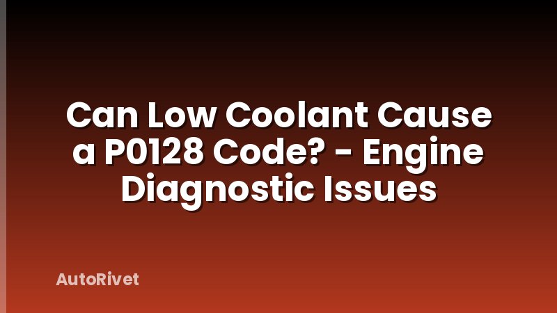 Can Low Coolant Cause a P0128 Code? - Engine Diagnostic Issues