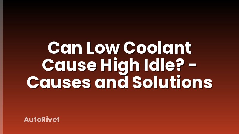 Can Low Coolant Cause High Idle? - Causes and Solutions