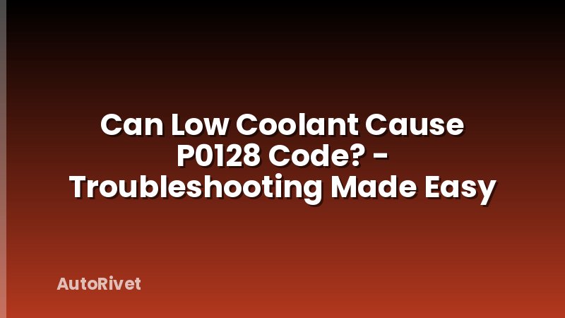 Can Low Coolant Cause P0128 Code? - Troubleshooting Made Easy