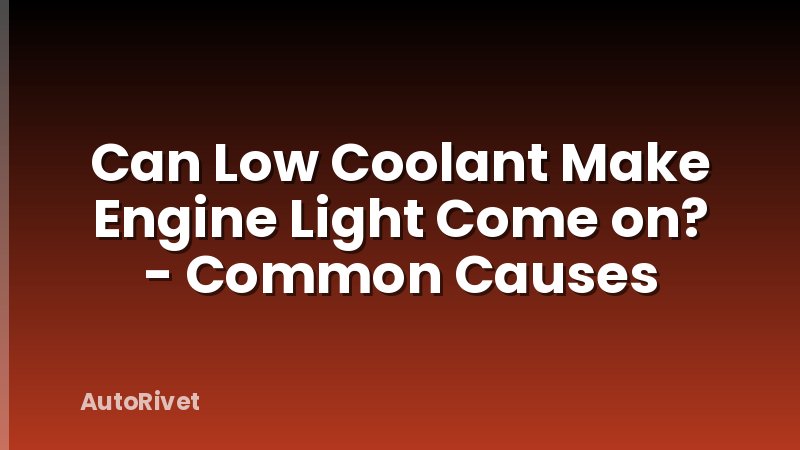 Can Low Coolant Make Engine Light Come on? - Common Causes