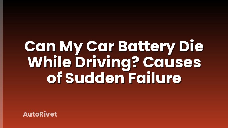 Can My Car Battery Die While Driving? Causes of Sudden Failure