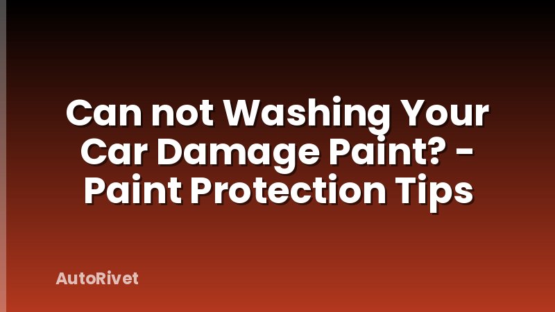 Can not Washing Your Car Damage Paint? - Paint Protection Tips