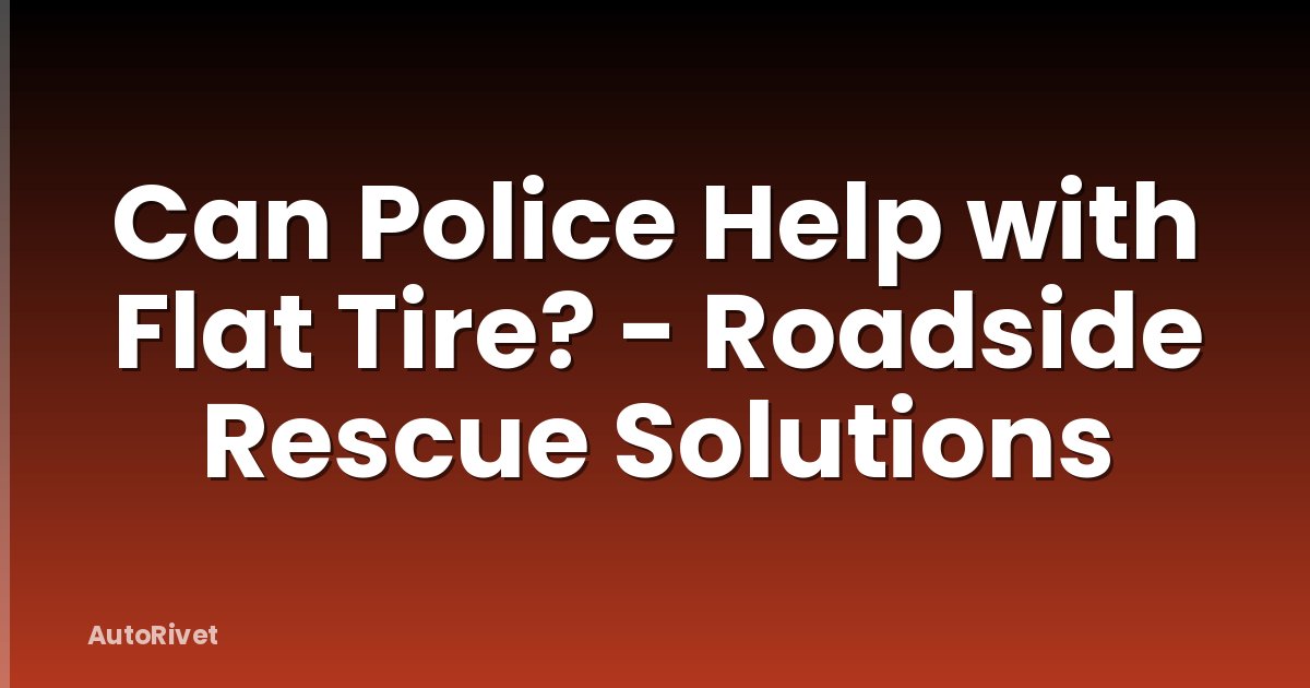Can Police Help with Flat Tire? - Roadside Rescue Solutions