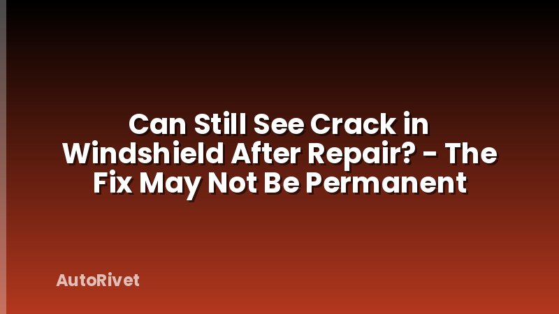 Can Still See Crack in Windshield After Repair? - The Fix May Not Be Permanent