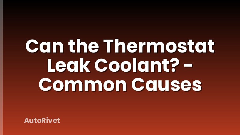 Can the Thermostat Leak Coolant? - Common Causes