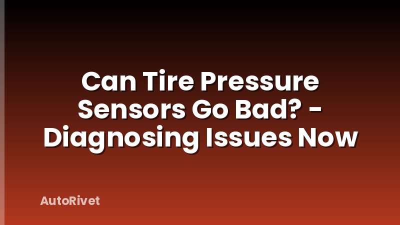 Can Tire Pressure Sensors Go Bad? - Diagnosing Issues Now