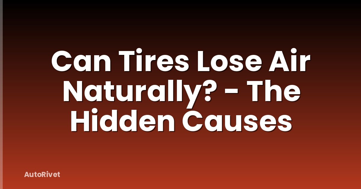 Can Tires Lose Air Naturally? - The Hidden Causes