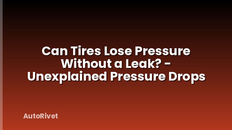 Can Tires Lose Pressure Without a Leak? - Unexplained Pressure Drops