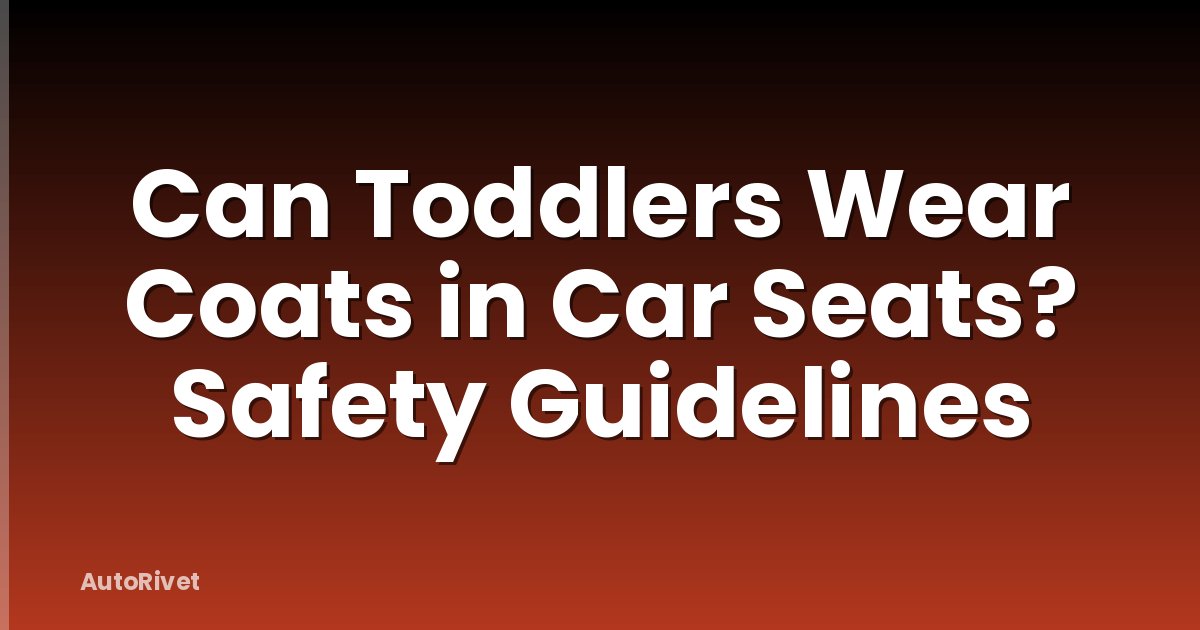 Can Toddlers Wear Coats in Car Seats? Safety Guidelines