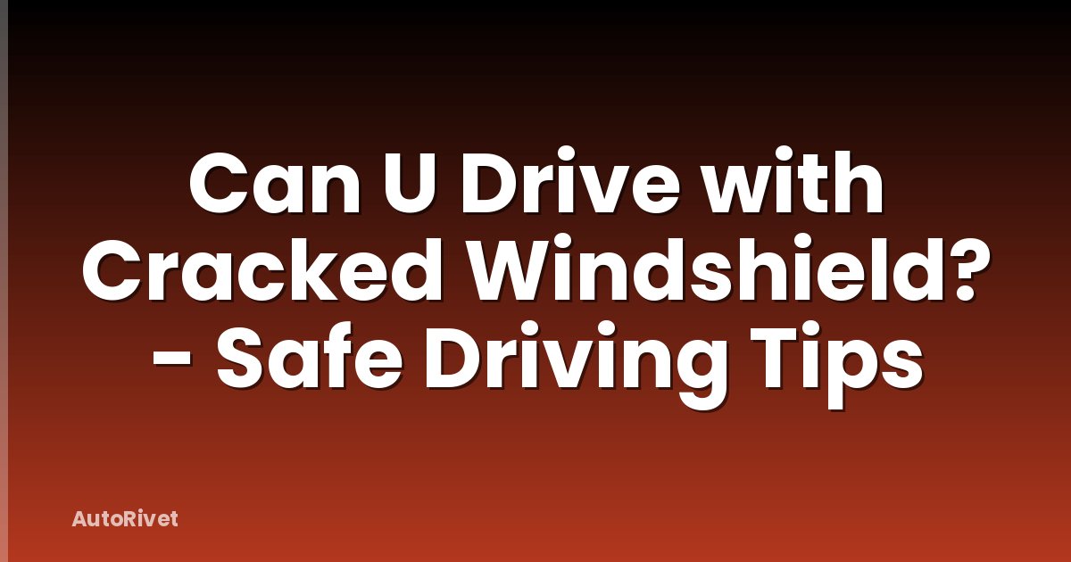 Can U Drive with Cracked Windshield? - Safe Driving Tips