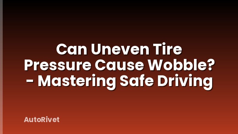 Can Uneven Tire Pressure Cause Wobble? - Mastering Safe Driving
