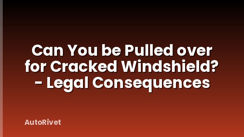 Can You be Pulled over for Cracked Windshield? - Legal Consequences
