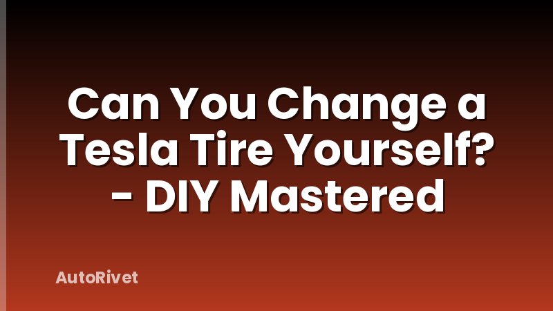 Can You Change a Tesla Tire Yourself? - DIY Mastered