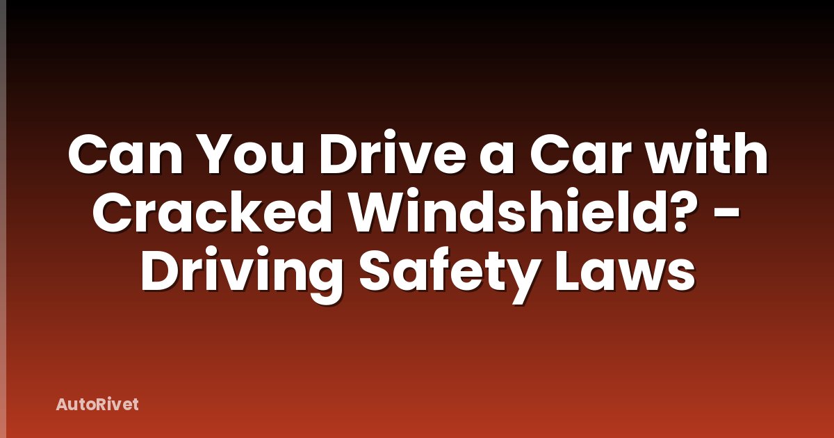 Can You Drive a Car with Cracked Windshield? - Driving Safety Laws