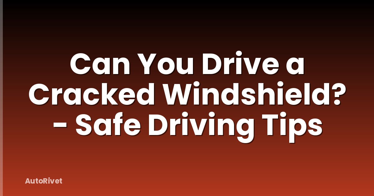 Can You Drive a Cracked Windshield? - Safe Driving Tips