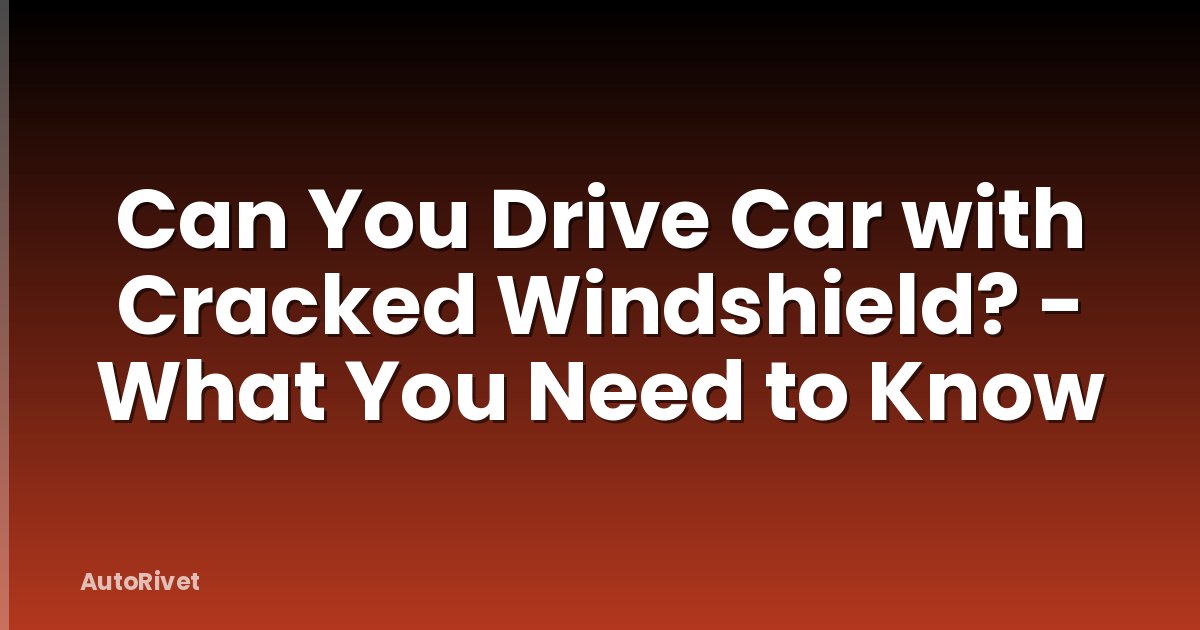 Can You Drive Car with Cracked Windshield? - What You Need to Know