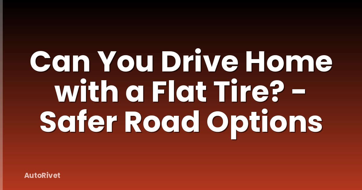 Can You Drive Home with a Flat Tire? - Safer Road Options