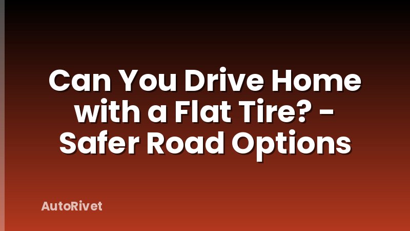 Can You Drive Home with a Flat Tire? - Safer Road Options