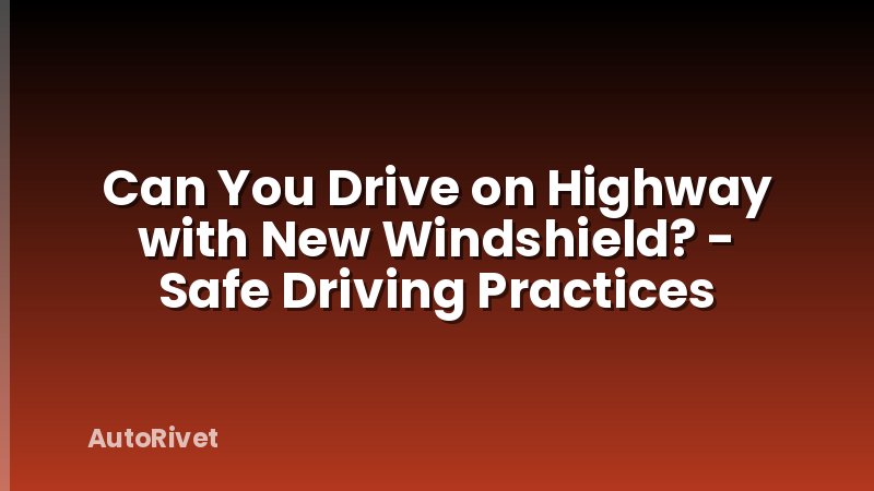 Can You Drive on Highway with New Windshield? - Safe Driving Practices