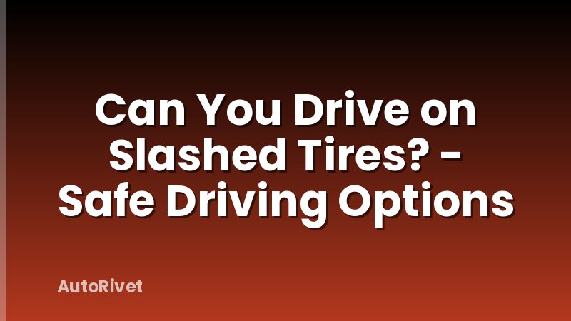 Can You Drive on Slashed Tires? - Safe Driving Options