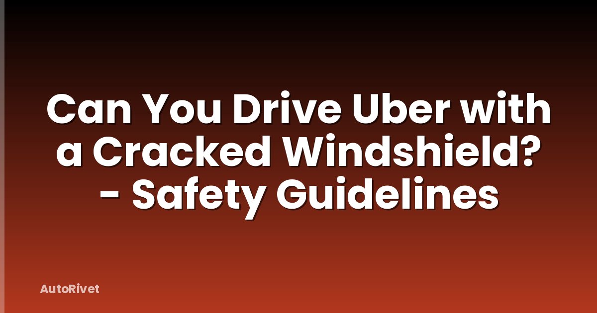 Can You Drive Uber with a Cracked Windshield? - Safety Guidelines