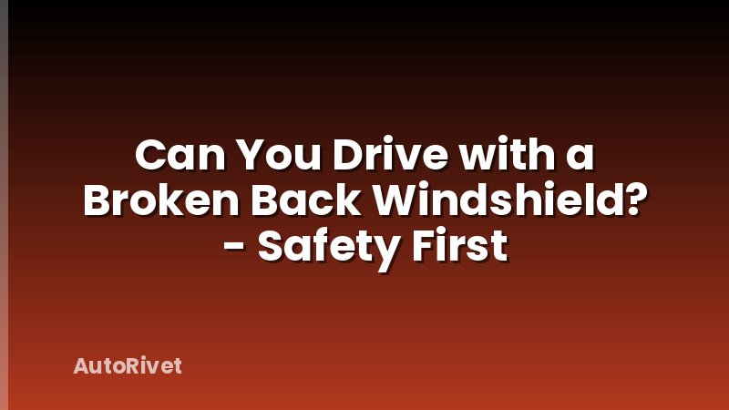 Can You Drive with a Broken Back Windshield? - Safety First
