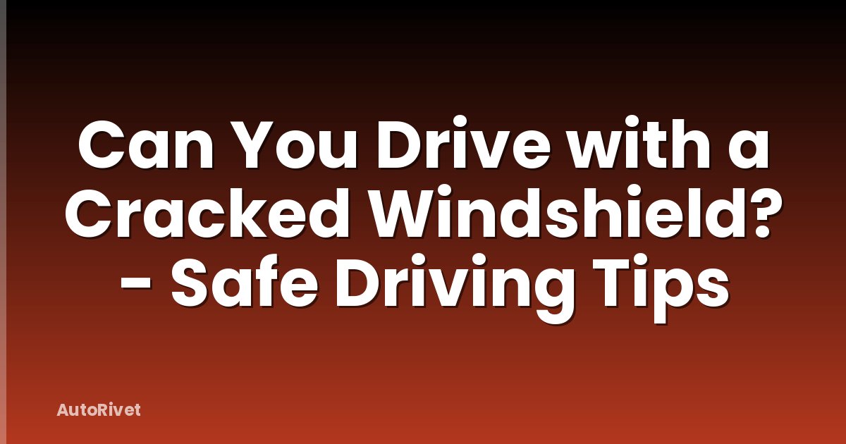 Can You Drive with a Cracked Windshield? - Safe Driving Tips