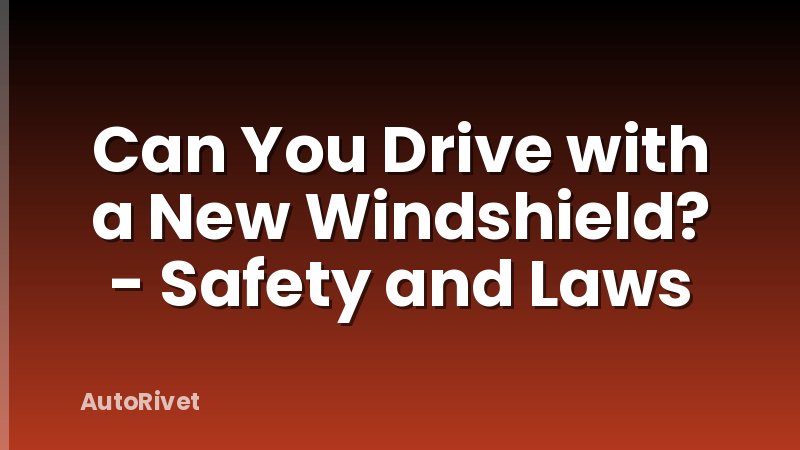 Can You Drive with a New Windshield? - Safety and Laws