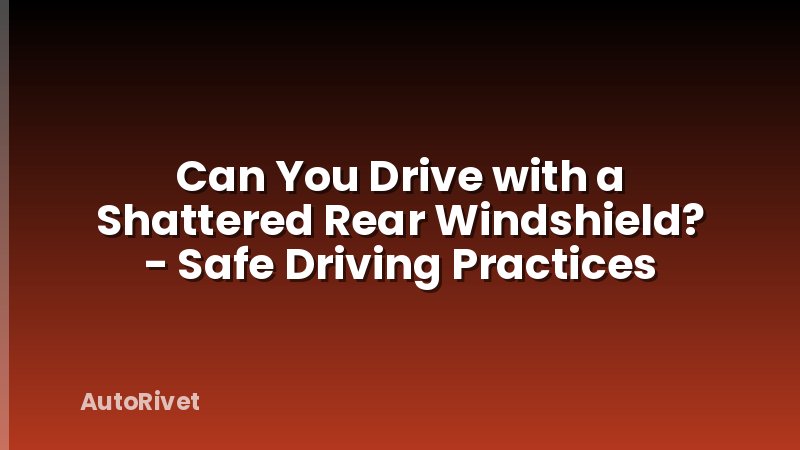 Can You Drive with a Shattered Rear Windshield? - Safe Driving Practices