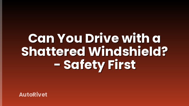 Can You Drive with a Shattered Windshield? - Safety First
