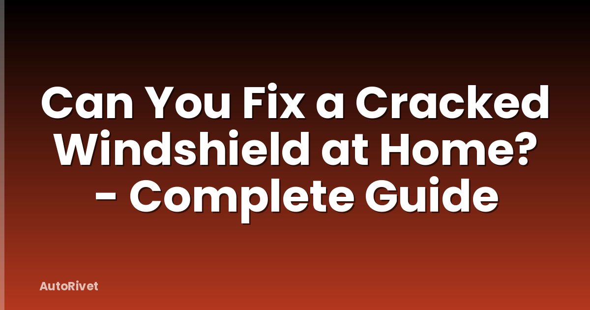 Can You Fix a Cracked Windshield at Home? - Complete Guide