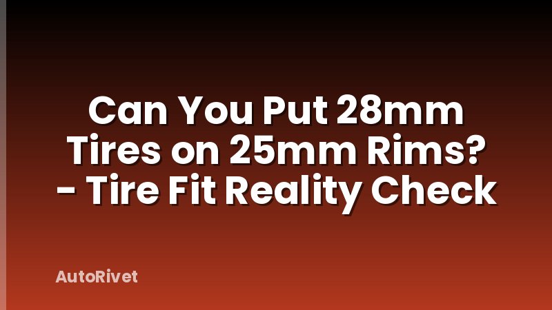 Can You Put 28mm Tires on 25mm Rims? - Tire Fit Reality Check