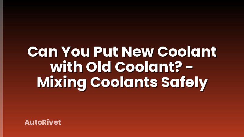 Can You Put New Coolant with Old Coolant? - Mixing Coolants Safely