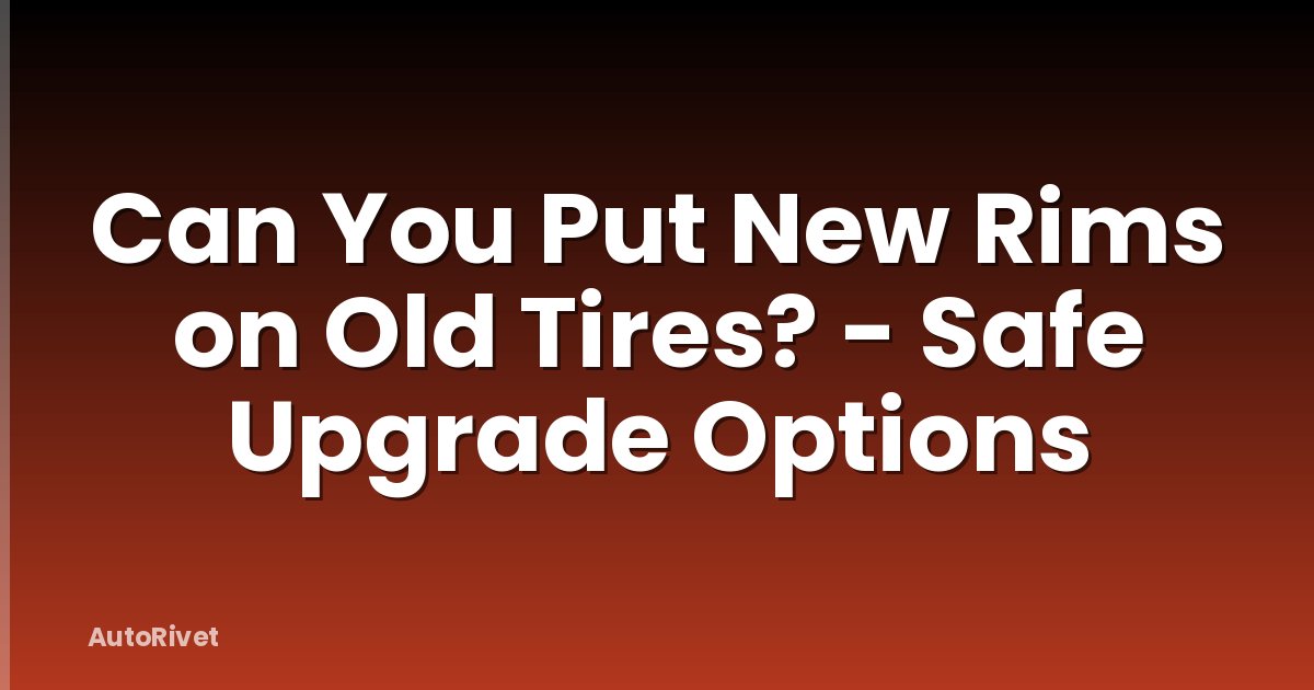 Can You Put New Rims on Old Tires? - Safe Upgrade Options