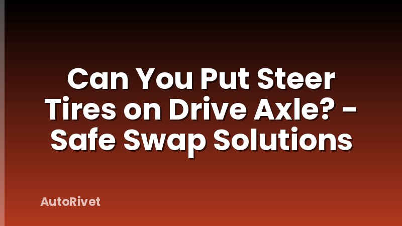 Can You Put Steer Tires on Drive Axle? - Safe Swap Solutions