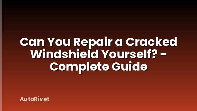 Can You Repair a Cracked Windshield Yourself? - Complete Guide