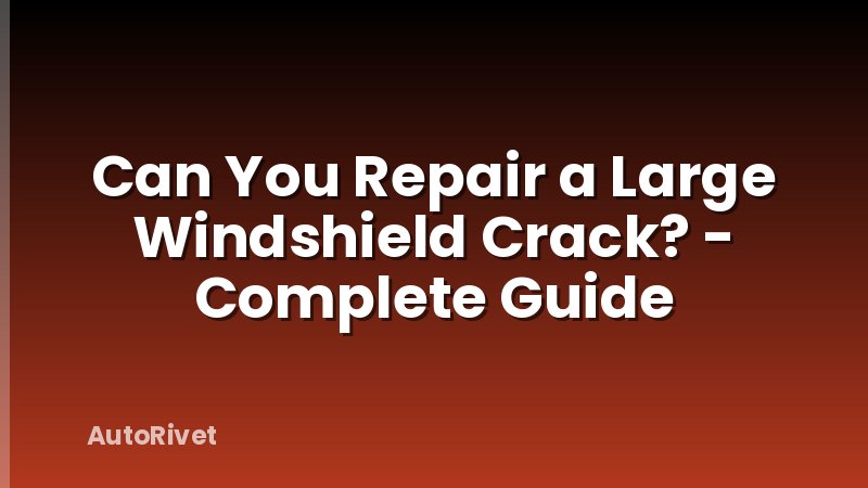 Can You Repair a Large Windshield Crack? - Complete Guide