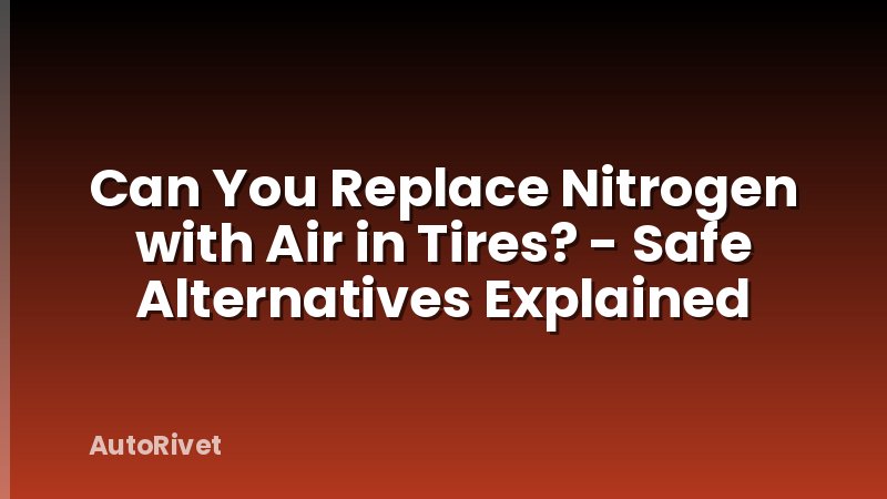 Can You Replace Nitrogen with Air in Tires? - Safe Alternatives Explained