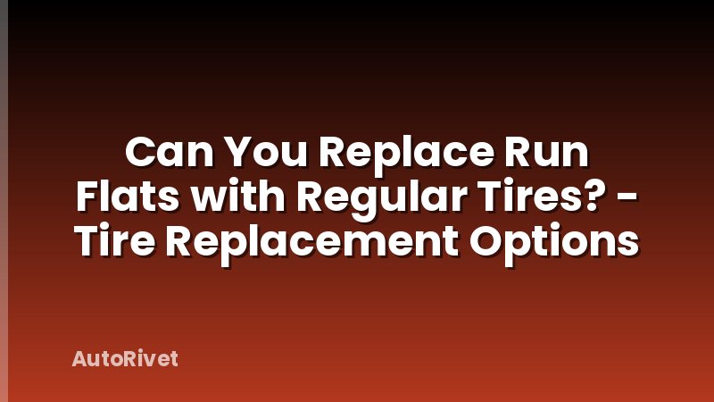 Can You Replace Run Flats with Regular Tires? - Tire Replacement Options