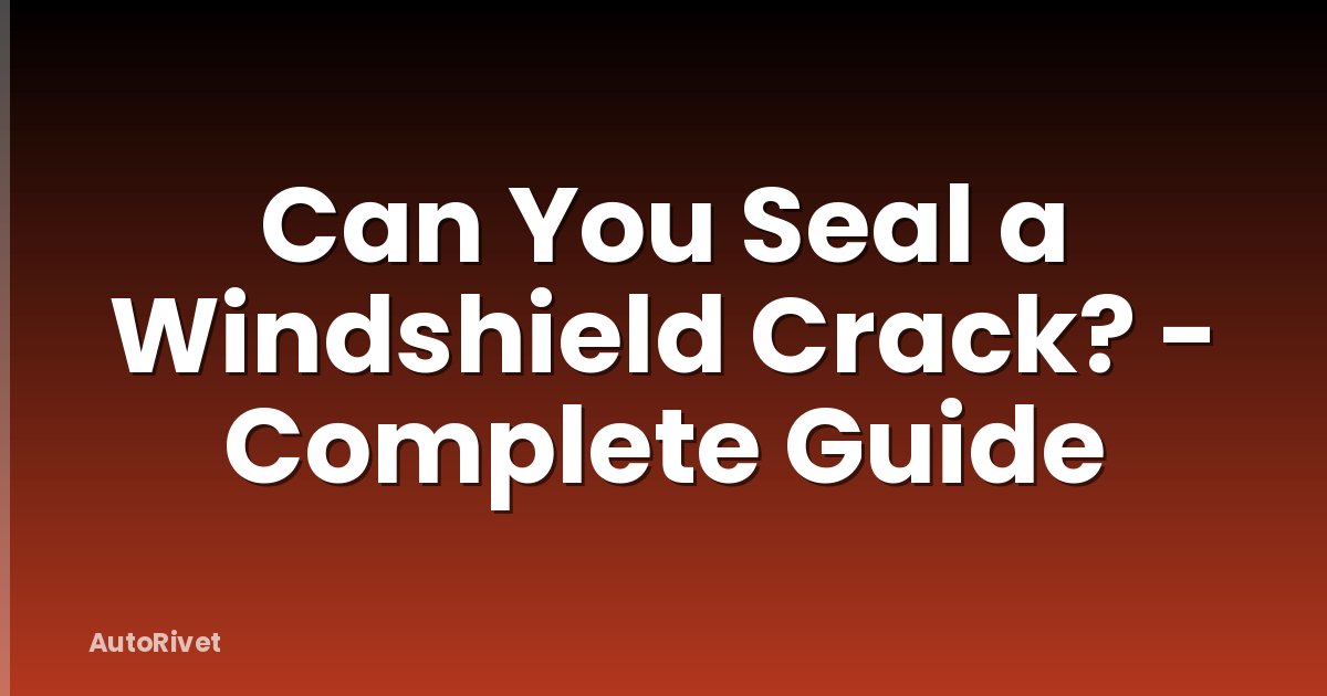 Can You Seal a Windshield Crack? - Complete Guide