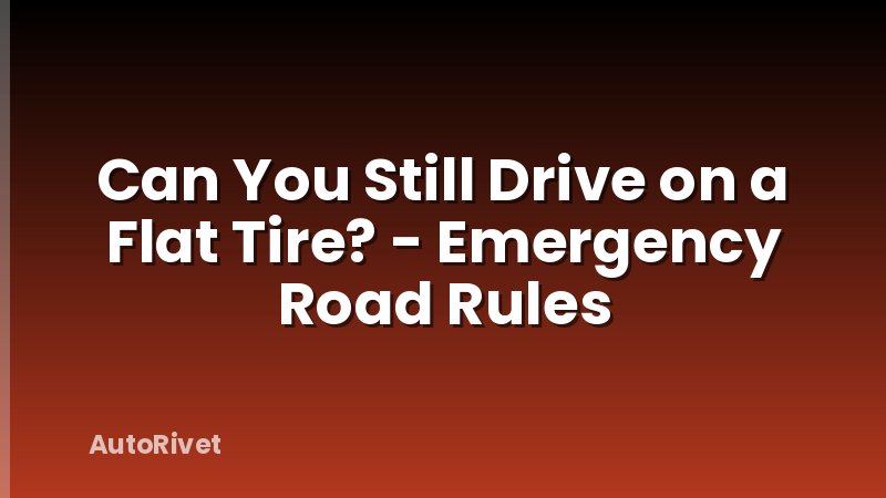 Can You Still Drive on a Flat Tire? - Emergency Road Rules