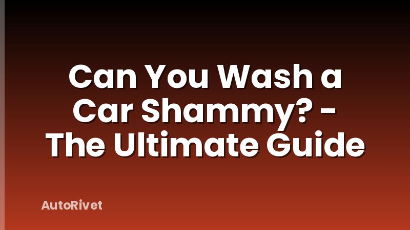 Can You Wash a Car Shammy? - The Ultimate Guide