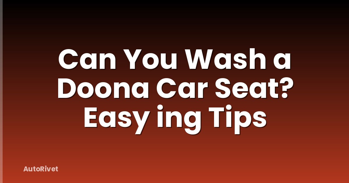 Can You Wash a Doona Car Seat? Easy ing Tips