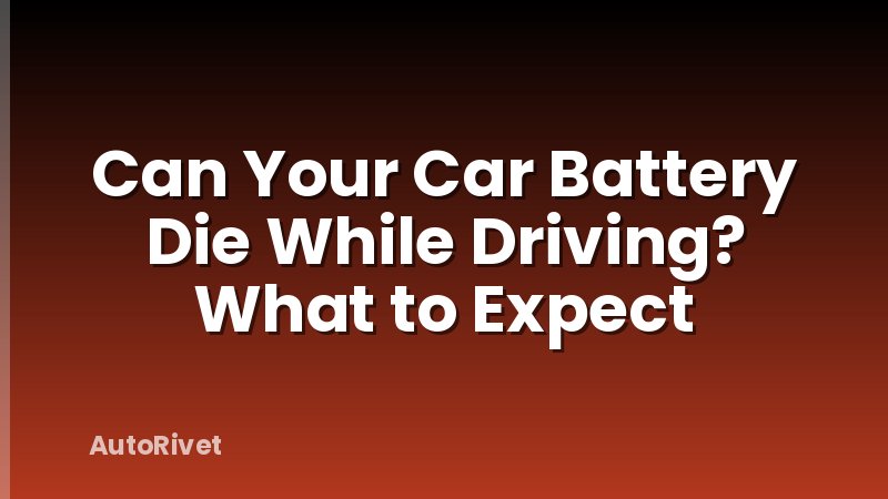 Can Your Car Battery Die While Driving? What to Expect