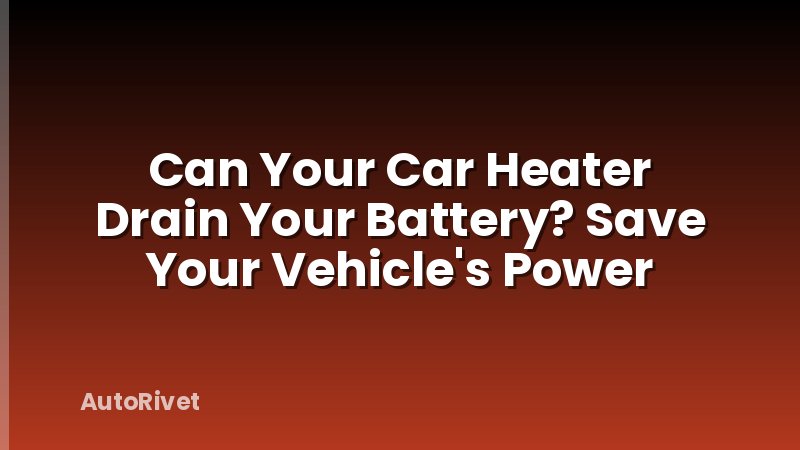 Can Your Car Heater Drain Your Battery? Save Your Vehicle's Power