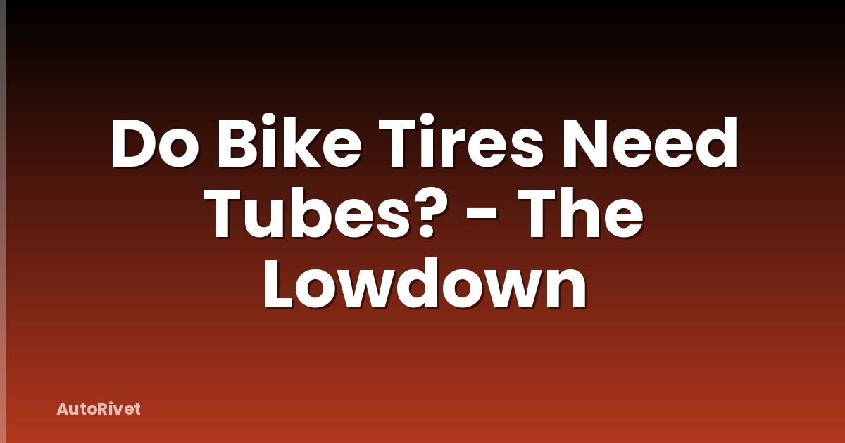 Do Bike Tires Need Tubes? - The Lowdown