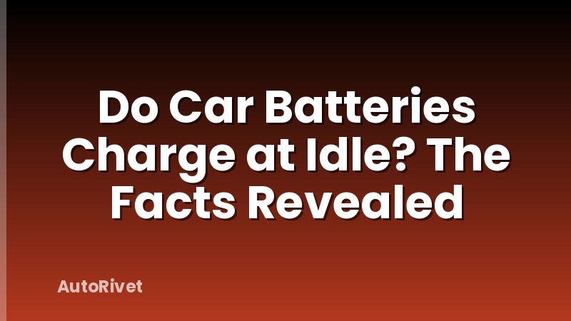 Do Car Batteries Charge at Idle? The Facts Revealed