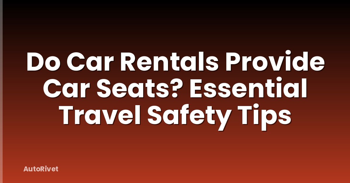 Do Car Rentals Provide Car Seats? Essential Travel Safety Tips