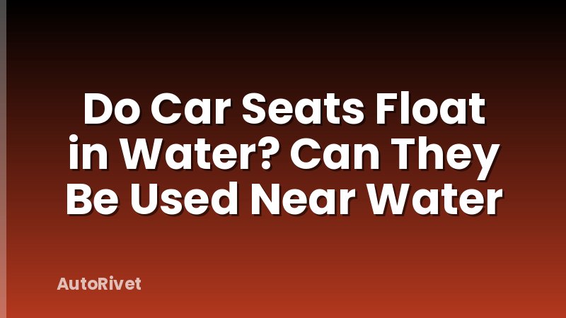 Do Car Seats Float in Water? Can They Be Used Near Water