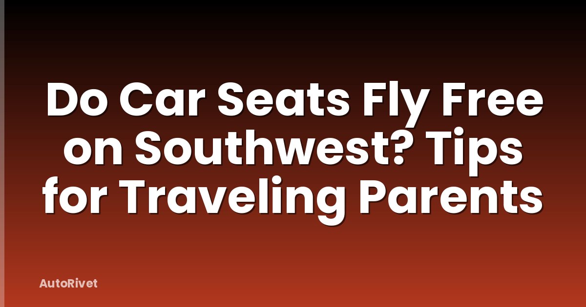 Do Car Seats Fly Free on Southwest? Tips for Traveling Parents